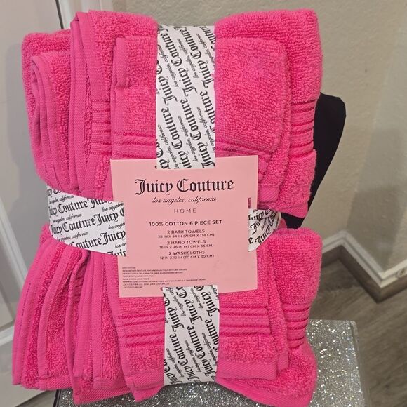 Juicy Couture Home Script Bath Towel Set - Picture 5 of 6